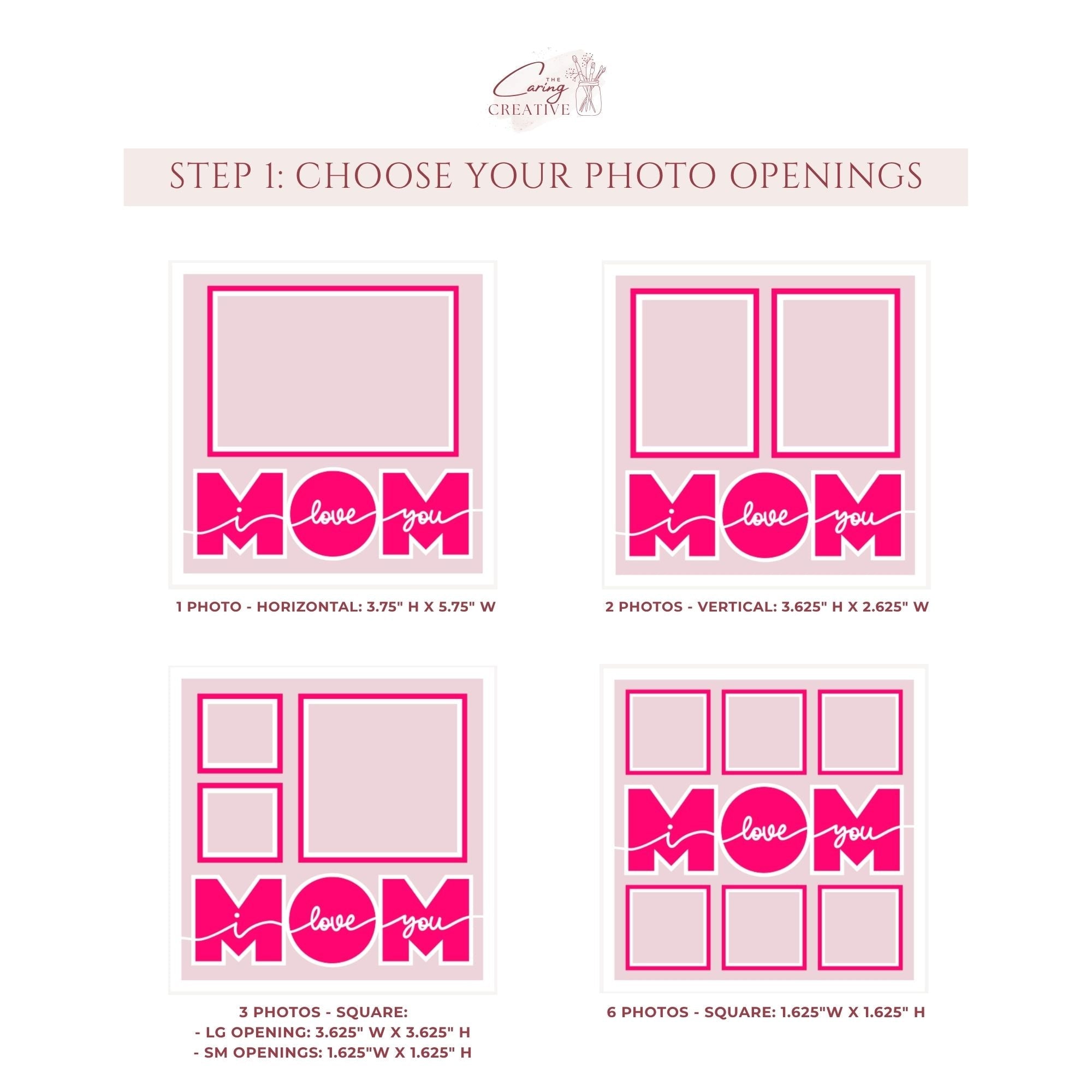 I Love You Mom Photo Frame - The Caring Creative