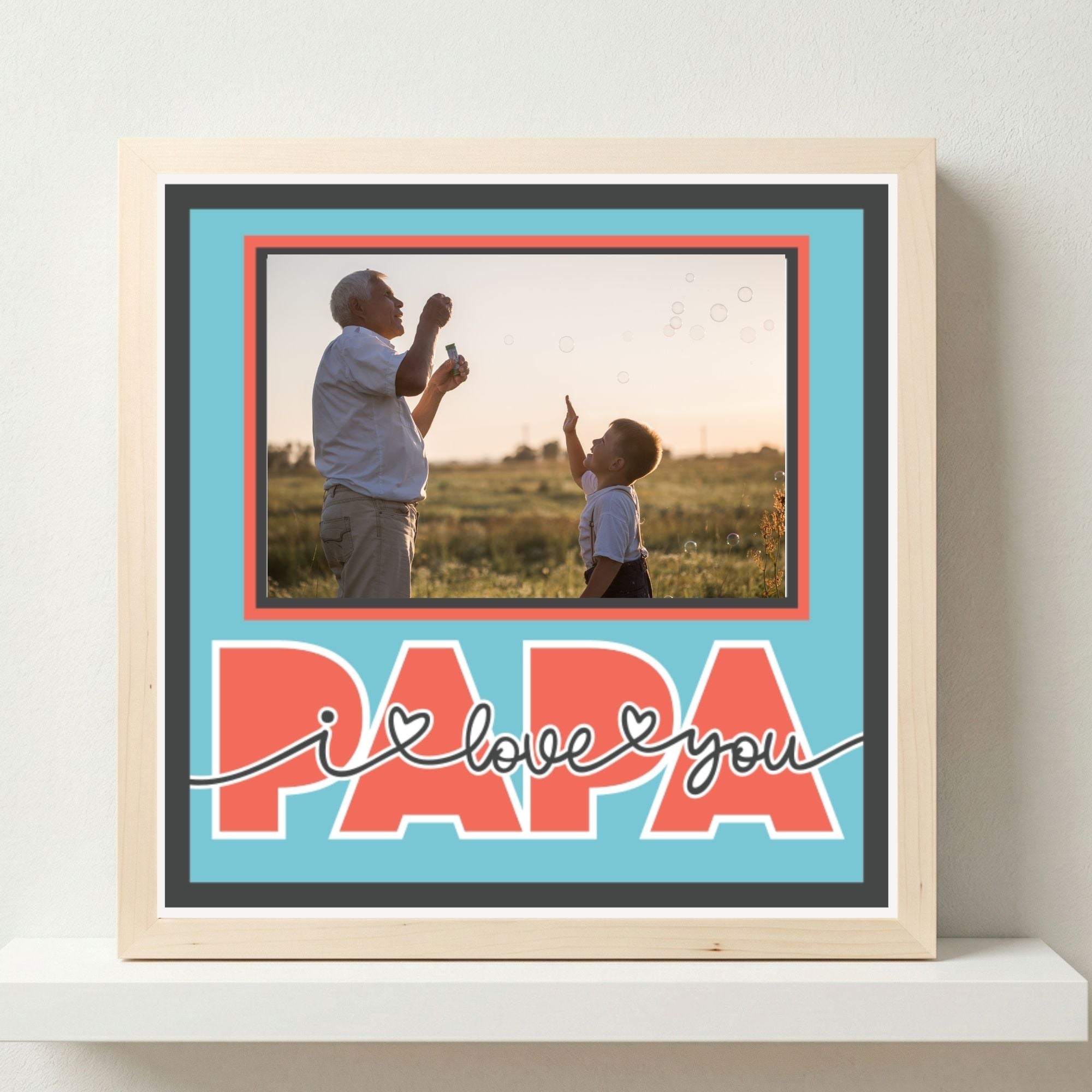 I Love You Papa Photo Frame - The Caring Creative