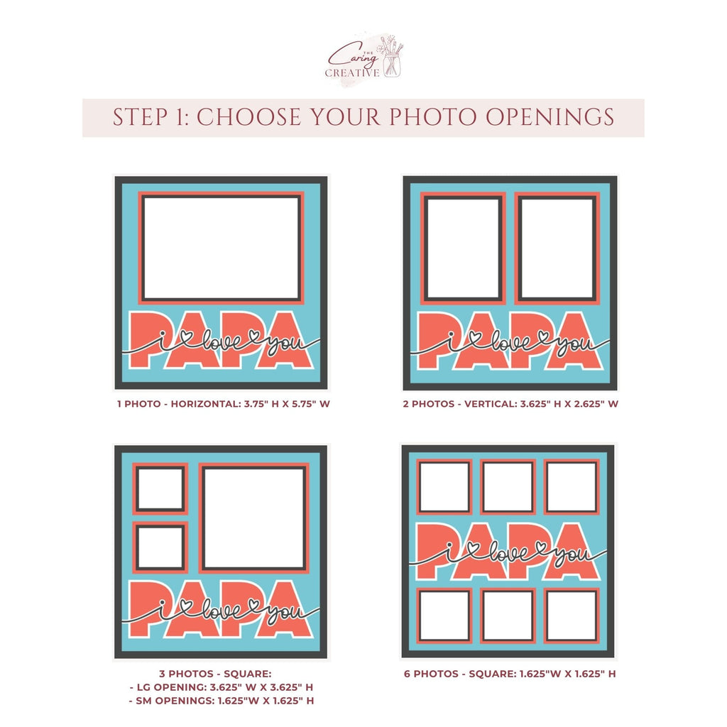 I Love You Papa Photo Frame - The Caring Creative