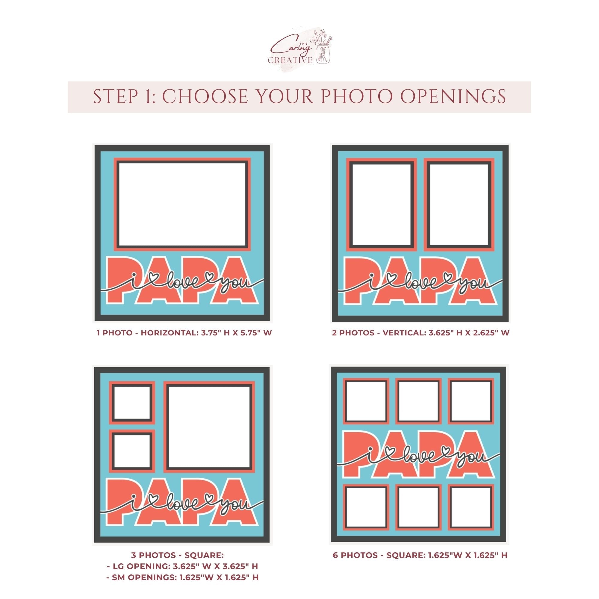 I Love You Papa Photo Frame - The Caring Creative