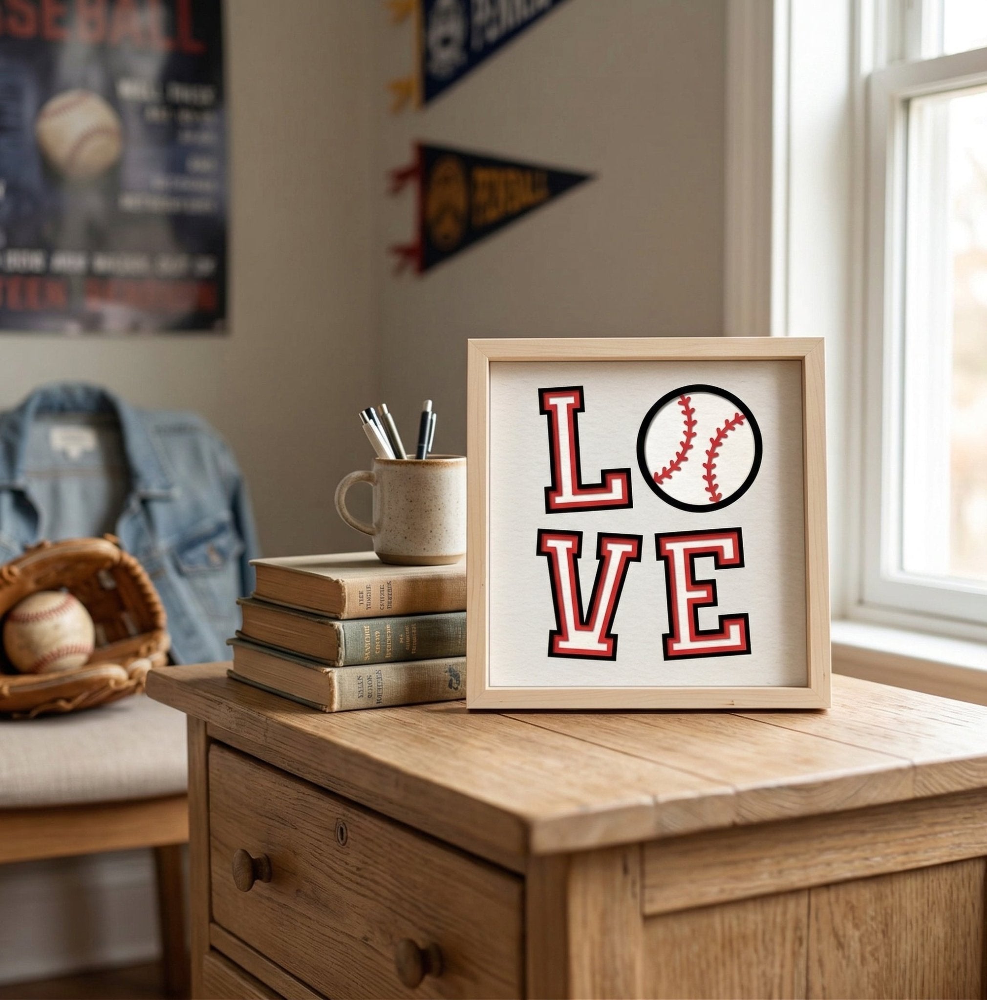 LOVE Baseball Photo Frame - The Caring Creative