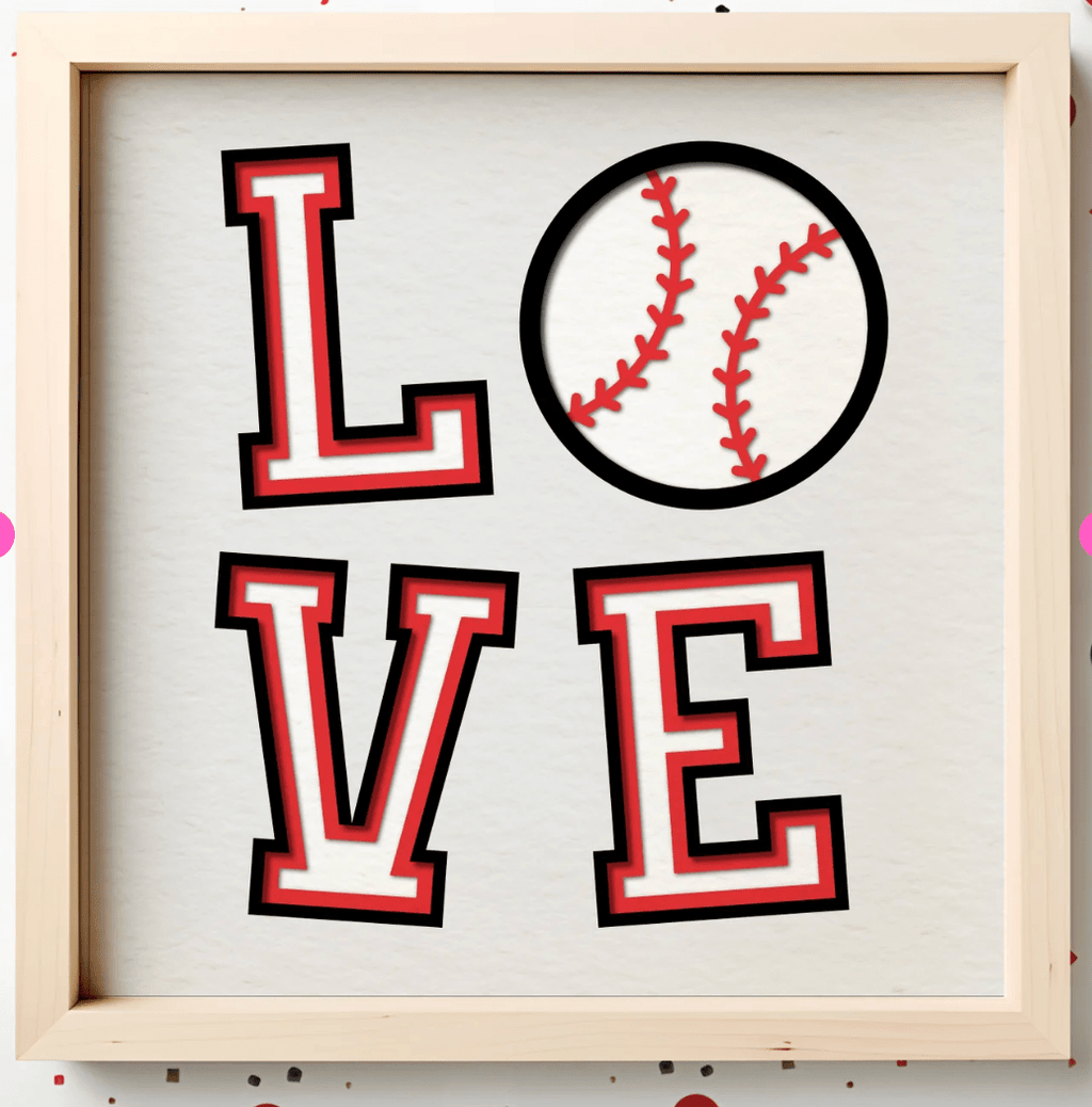 LOVE Baseball Photo Frame - The Caring Creative
