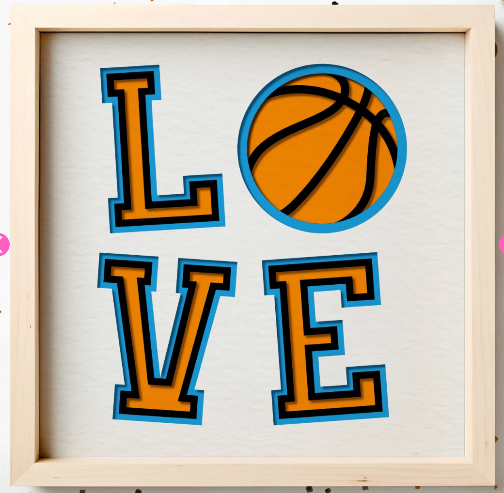 LOVE Basketball Photo Frame - The Caring Creative