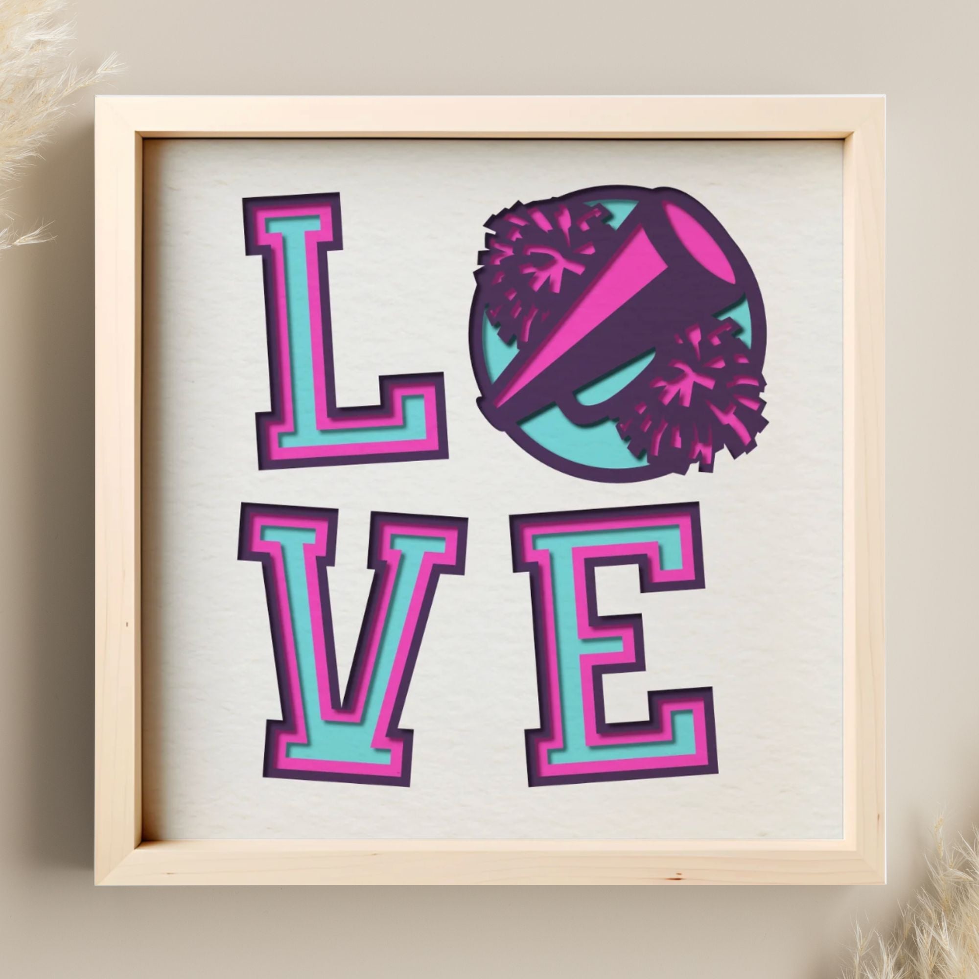 LOVE Cheer Photo Frame - The Caring Creative