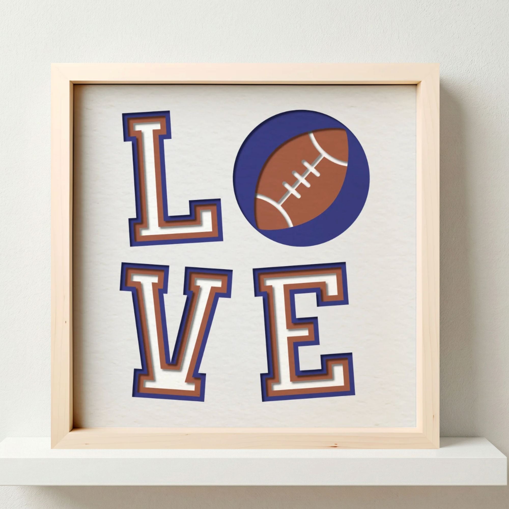 LOVE Football Photo Frame - The Caring Creative