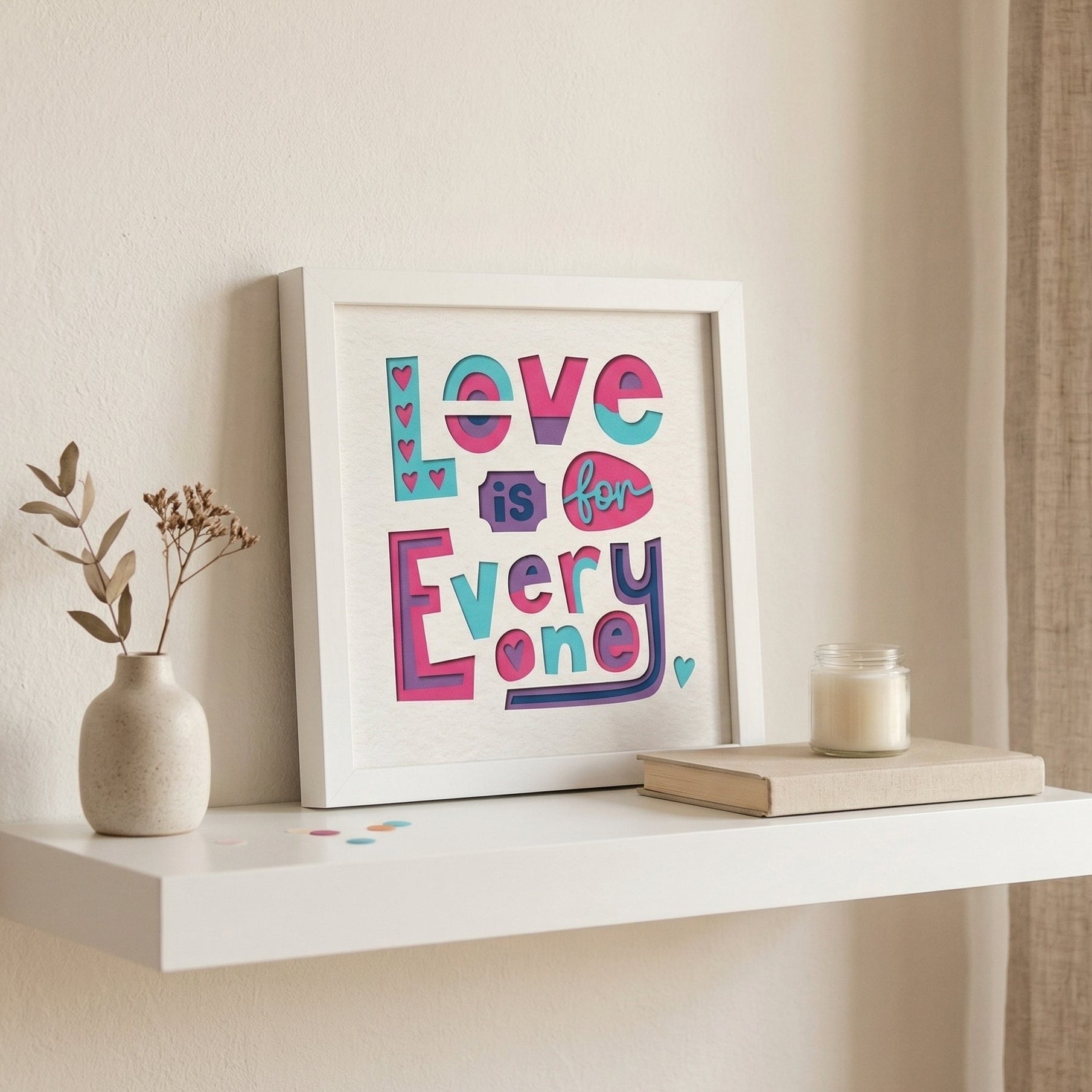 Love Is For Everyone Photo Frame - The Caring Creative