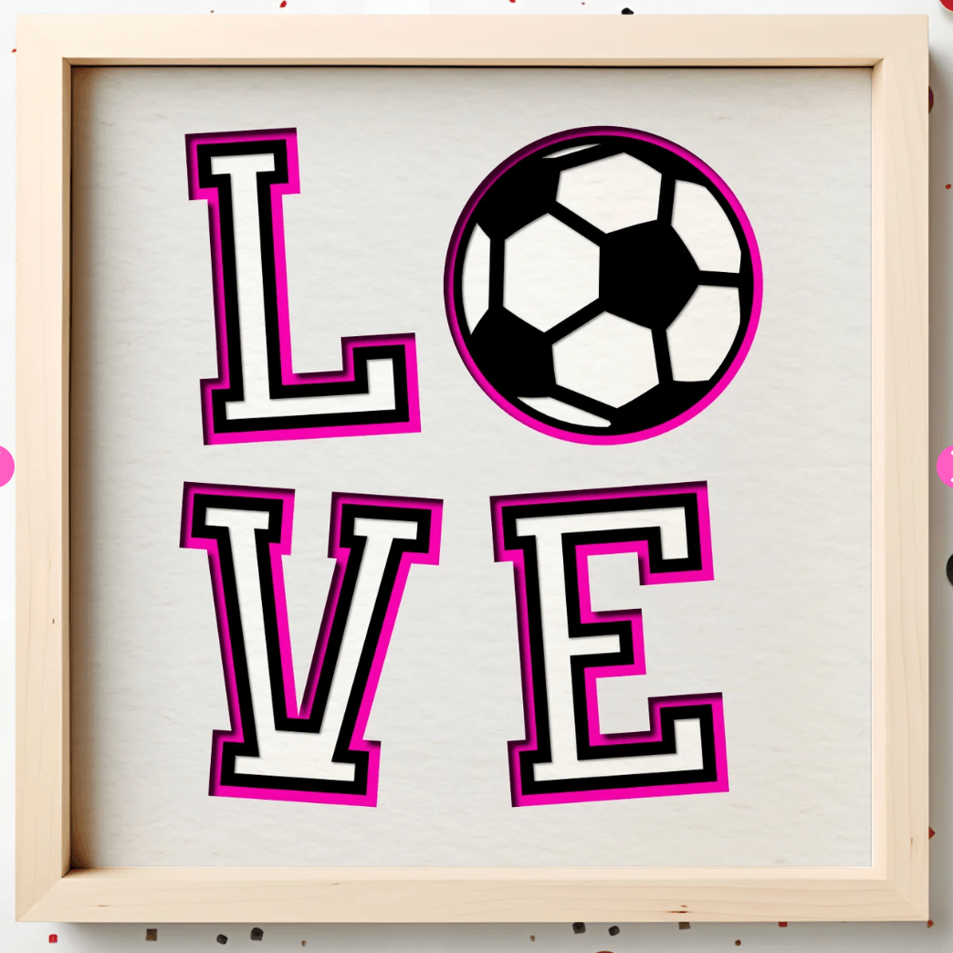 LOVE Soccer Photo Frame - The Caring Creative
