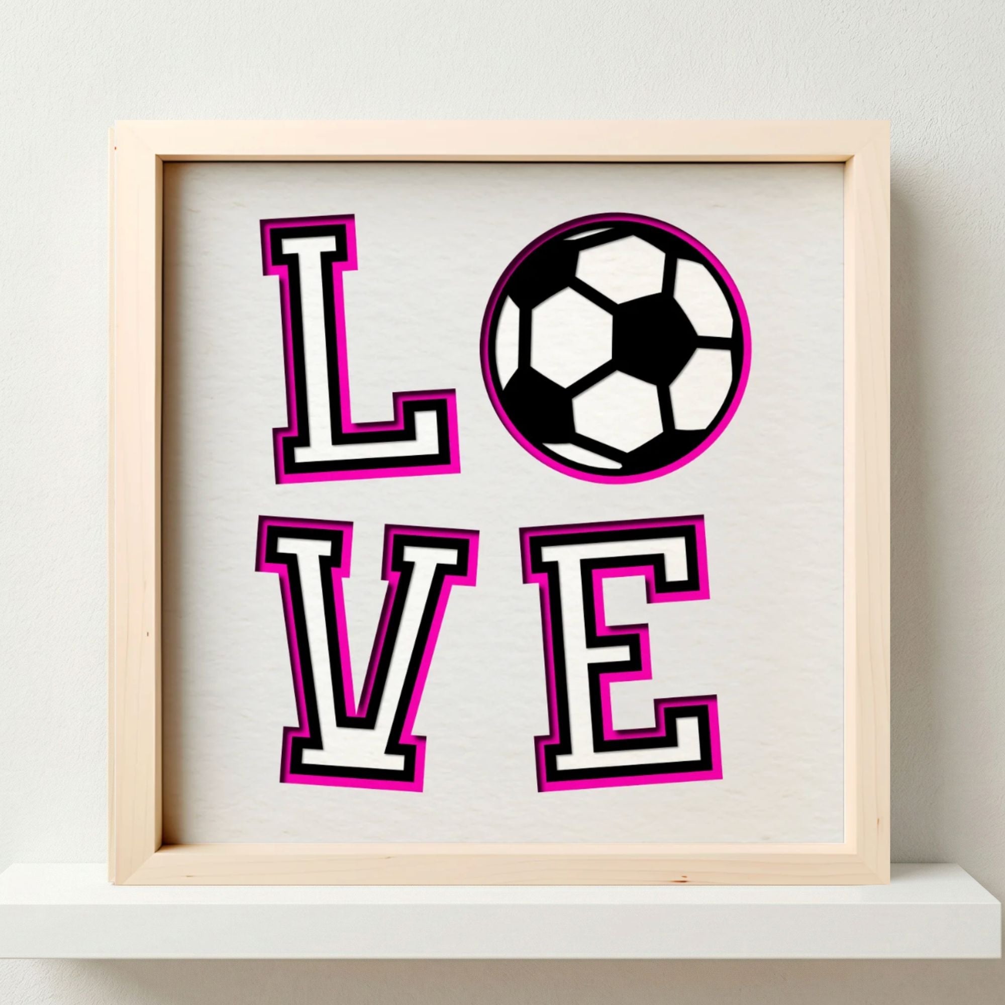 LOVE Soccer Photo Frame - The Caring Creative