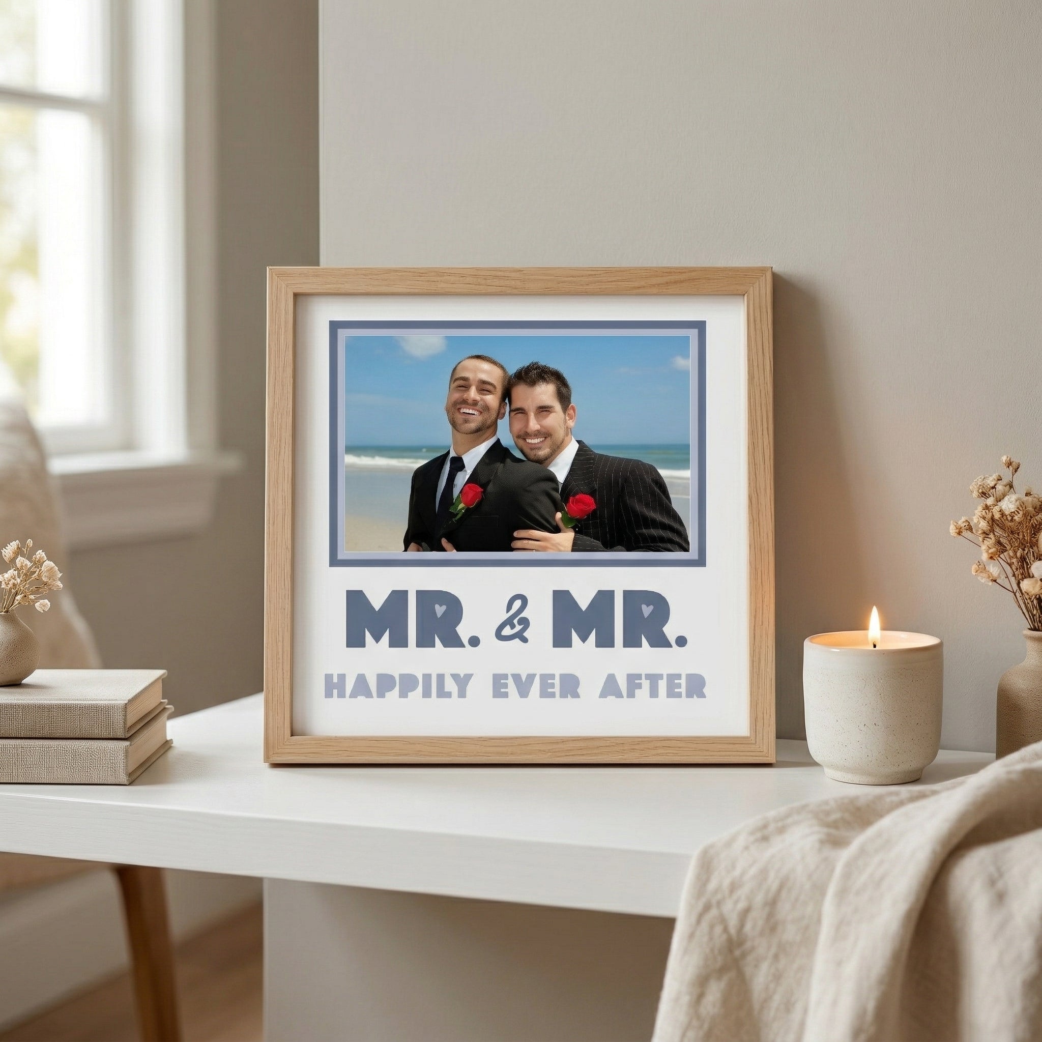 Mr. and Mr. Happily Ever After Photo Frame - The Caring Creative
