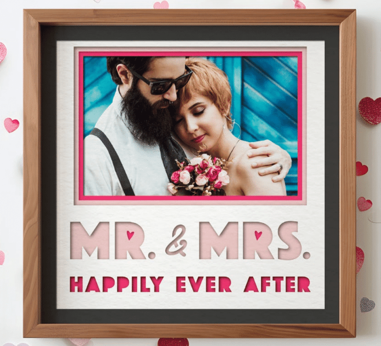 Mr. and Mrs. Photo Frame - The Caring Creative