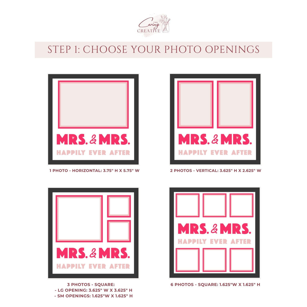 Mrs. and Mrs. Happily Ever After Photo Frame - The Caring Creative