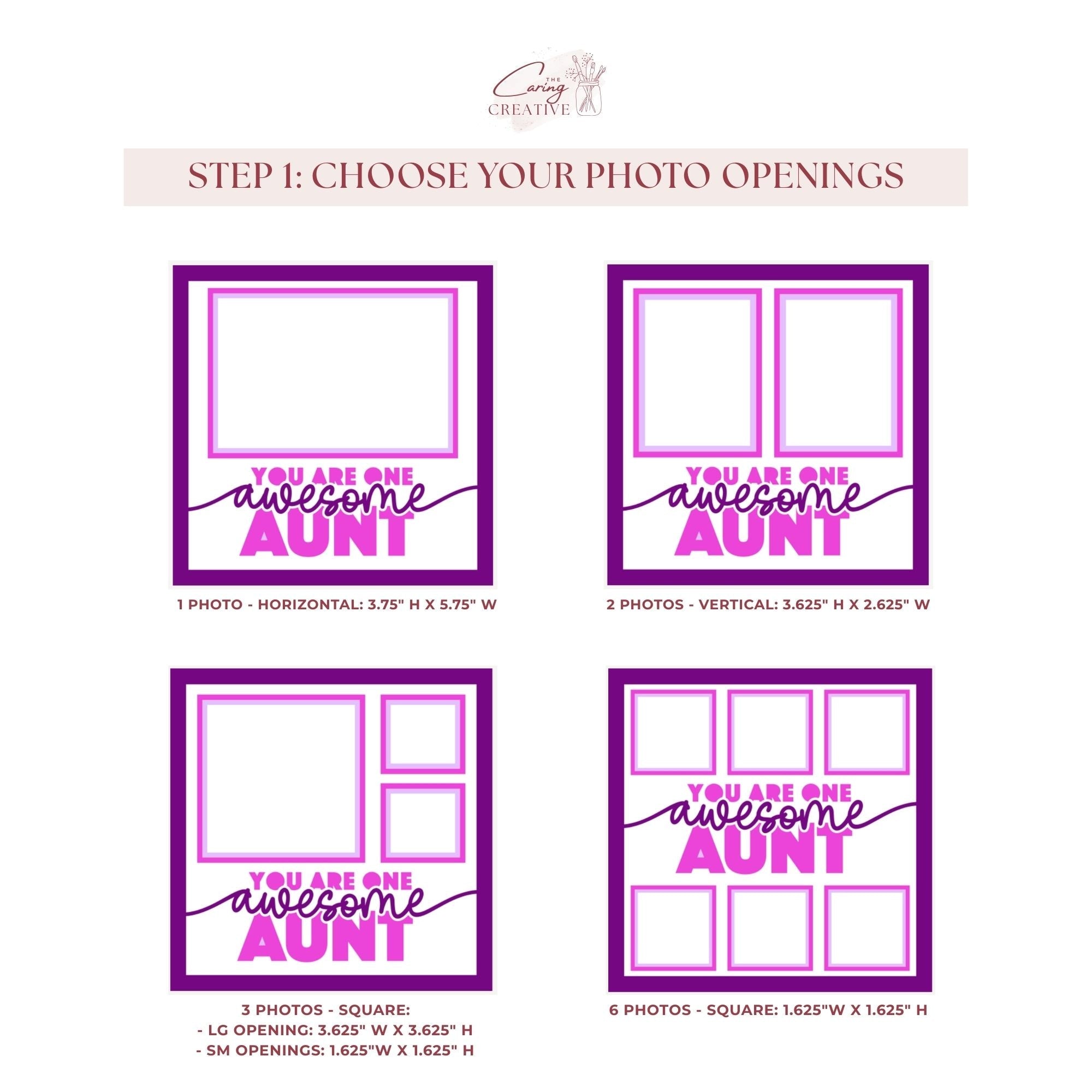 One Awesome Aunt Photo Frame - The Caring Creative