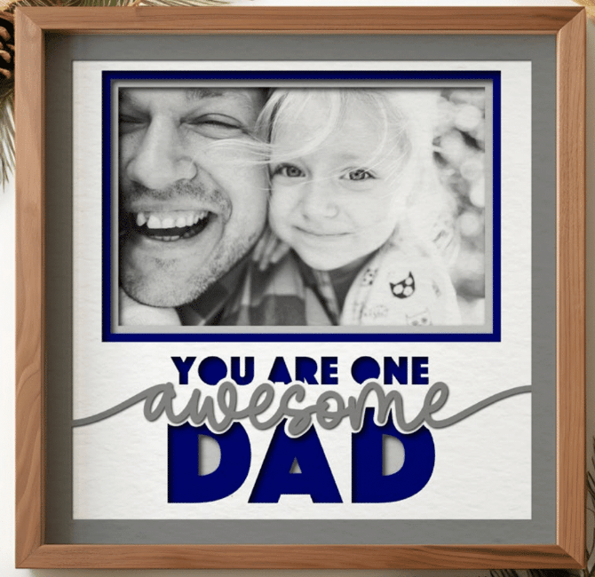 One Awesome Dad Photo Frame - The Caring Creative