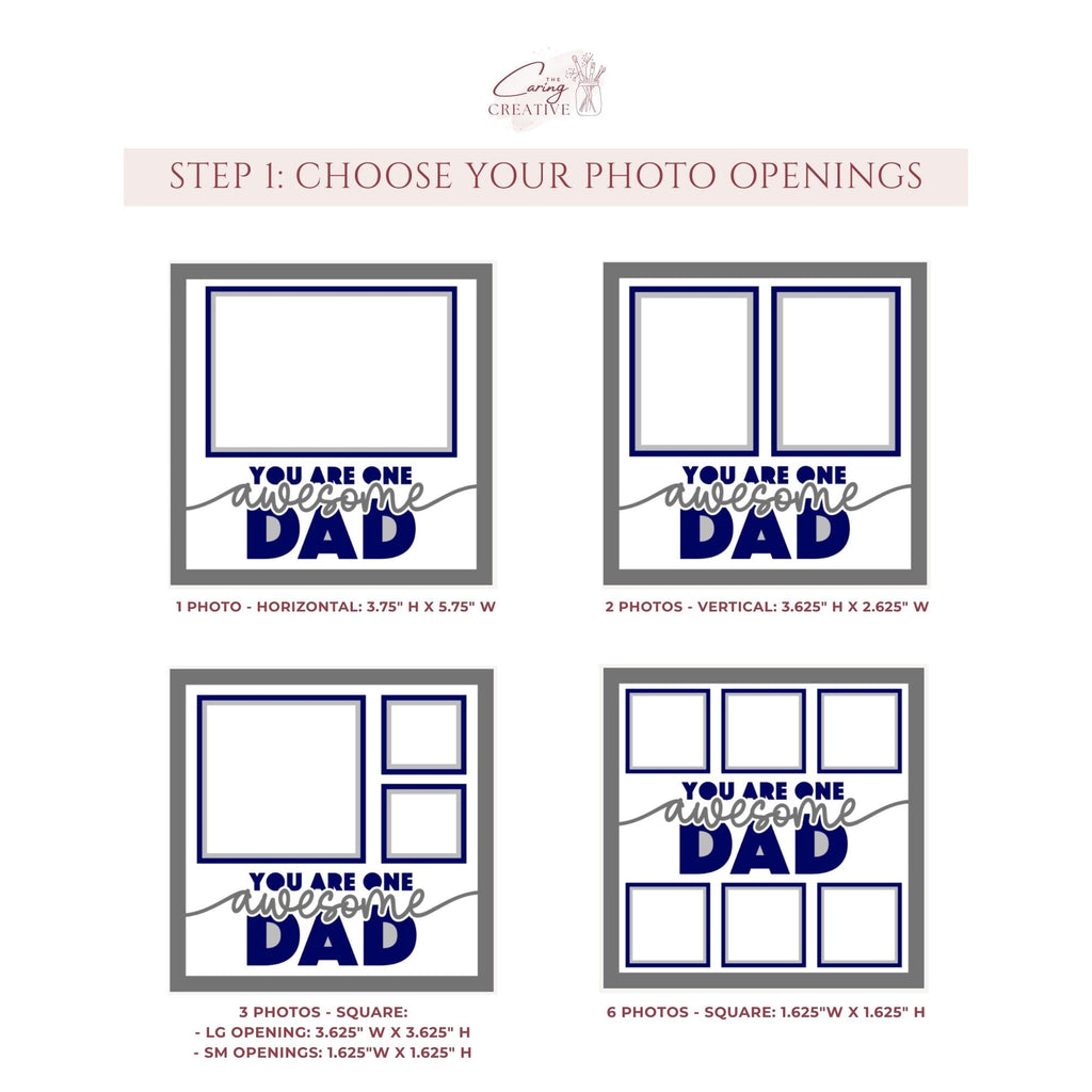 One Awesome Dad Photo Frame - The Caring Creative