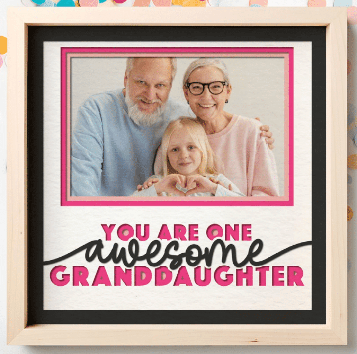 One Awesome Granddaughter Photo Frame - The Caring Creative