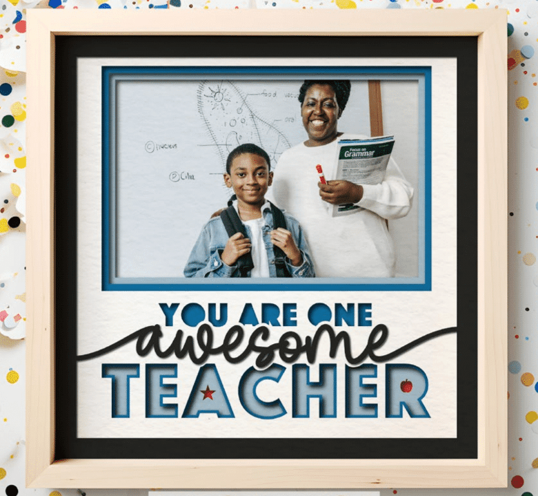 One Awesome Teacher Photo Frame - The Caring Creative