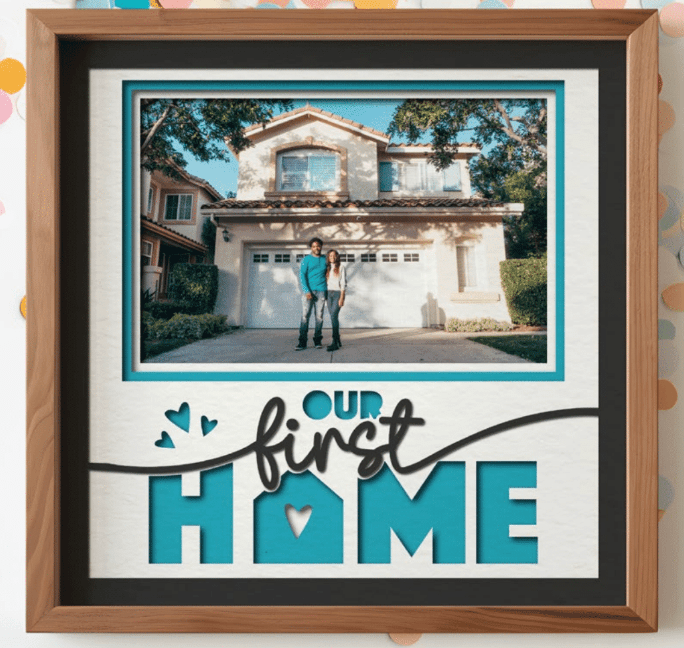 Our First Home Photo Frame - The Caring Creative