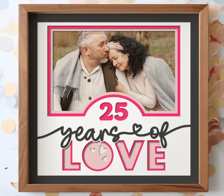 Personalized Anniversary Years of Love Photo Frame - The Caring Creative