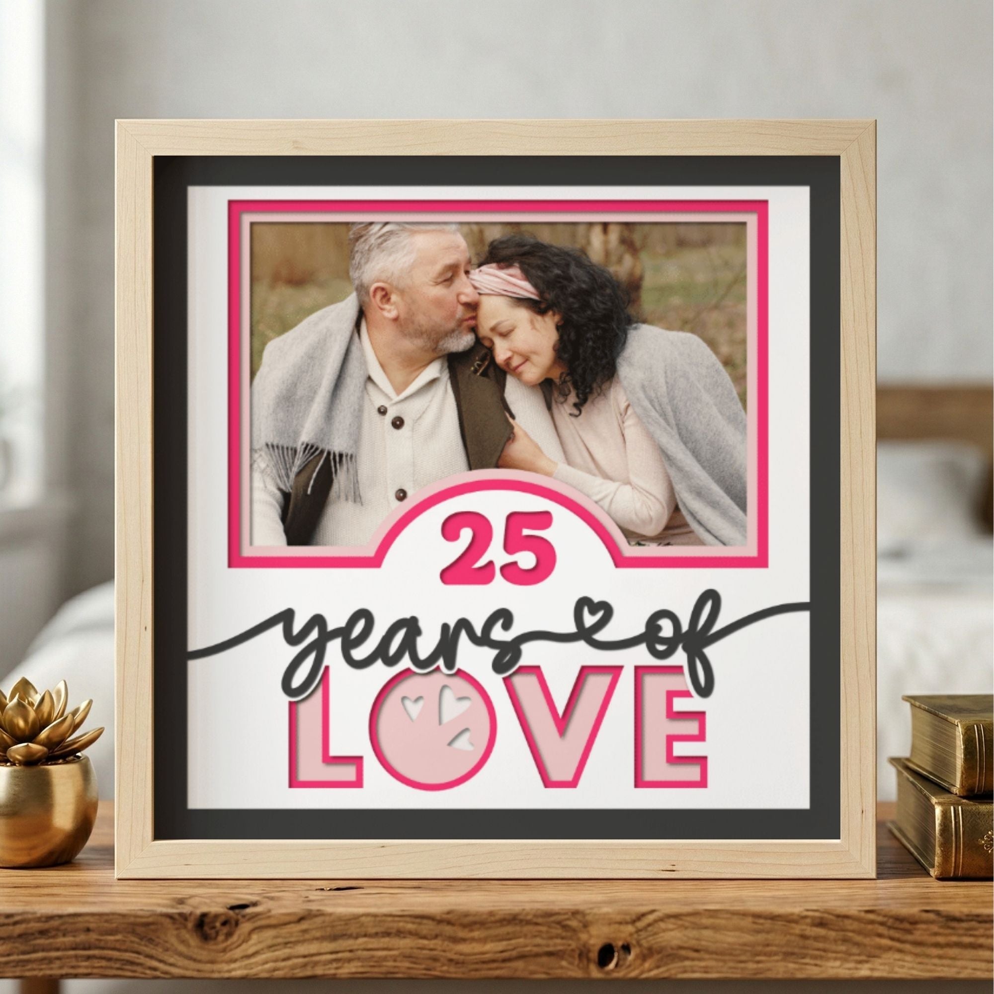 Personalized Anniversary Years of Love Photo Frame - The Caring Creative