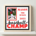 Personalized Baseball Champ Photo Frame - The Caring Creative
