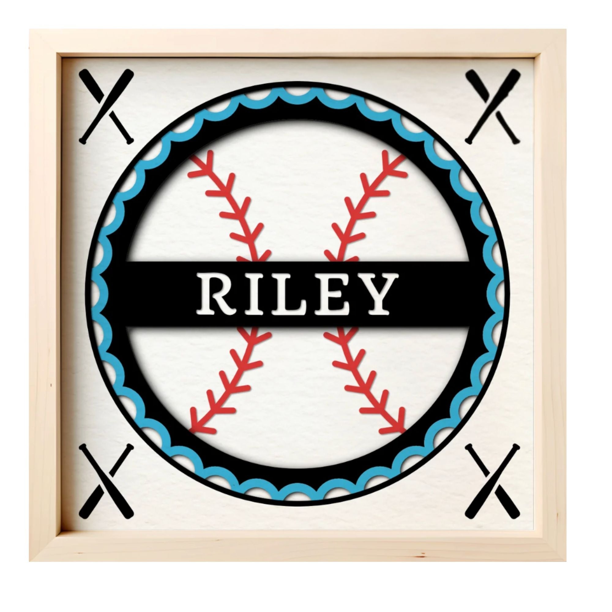 Personalized Baseball Sign Photo Frame - The Caring Creative