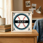 Personalized Baseball Sign Photo Frame - The Caring Creative