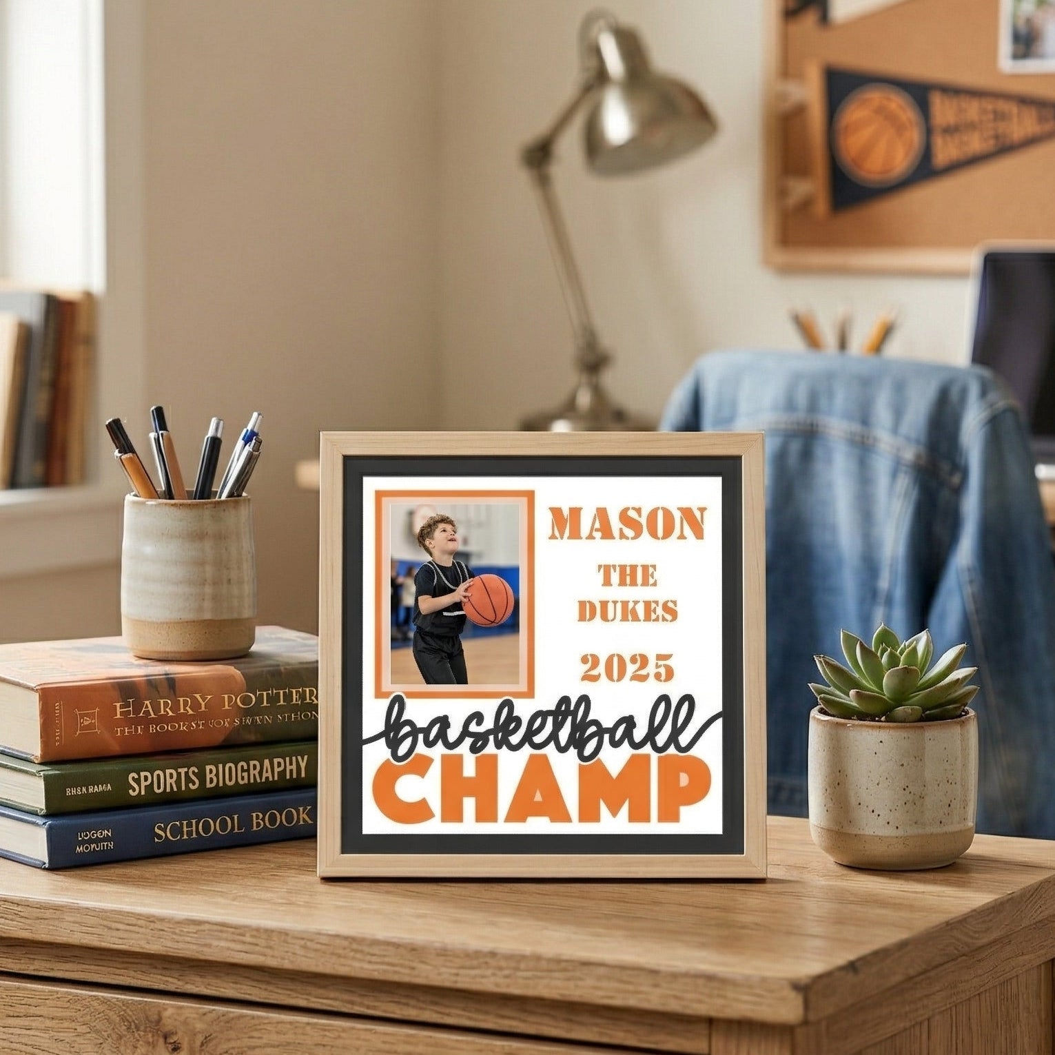 Personalized Basketball Champ Photo Frame - The Caring Creative