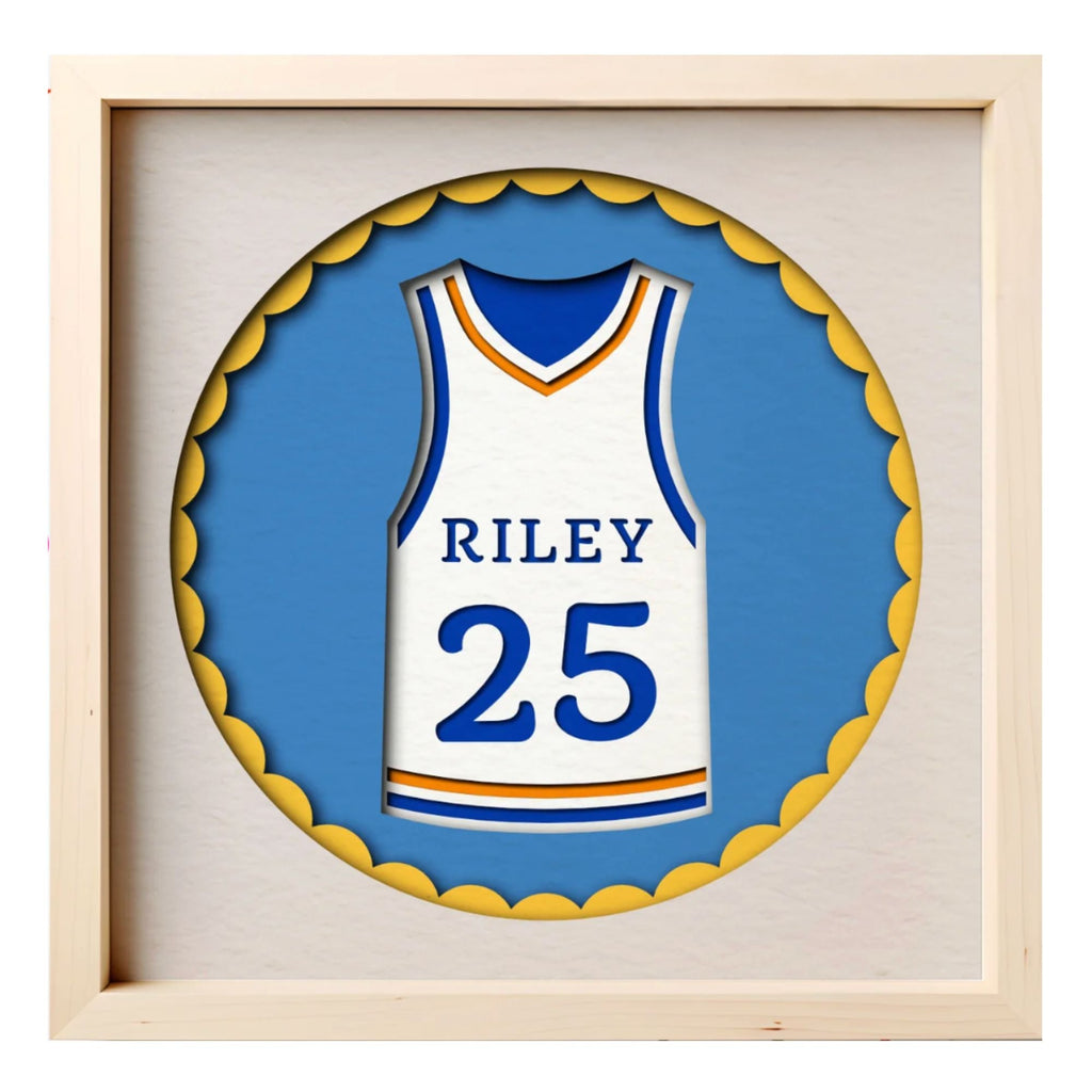 Personalized Basketball Jersey Photo Frame - The Caring Creative