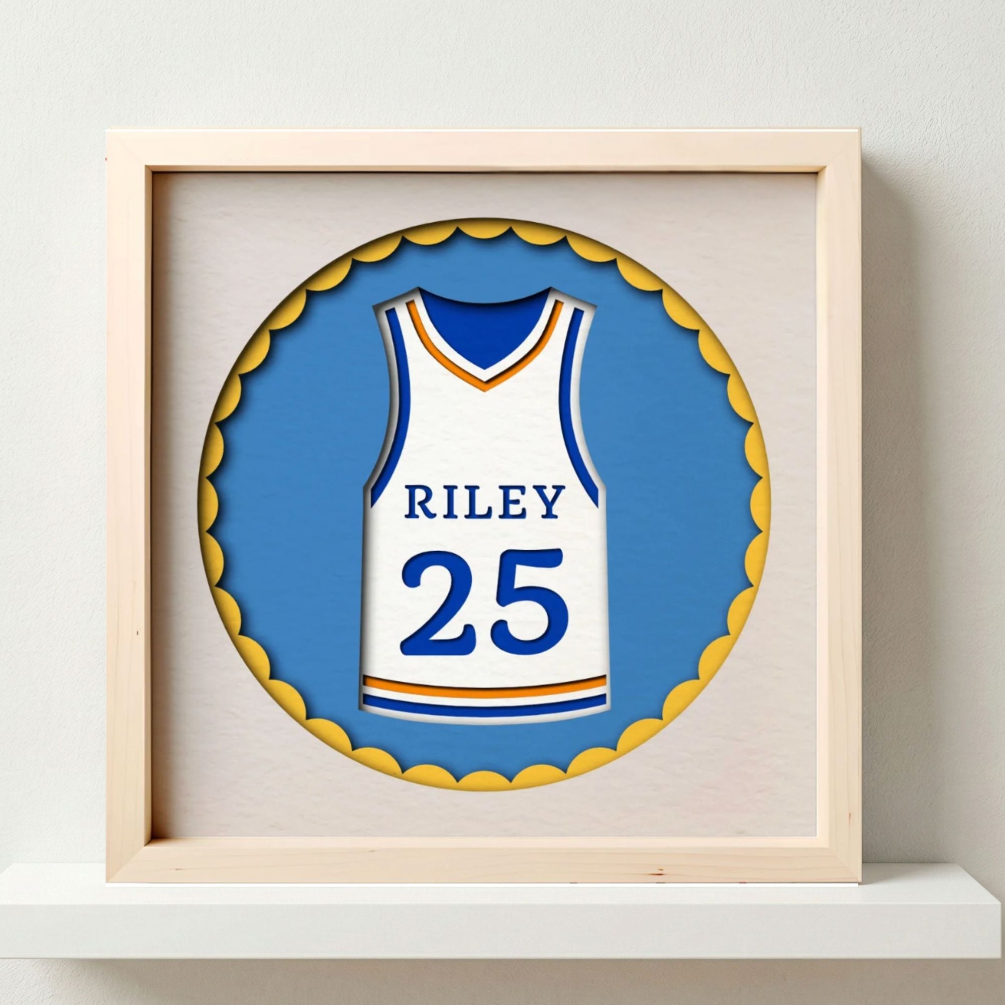 Personalized Basketball Jersey Photo Frame - The Caring Creative