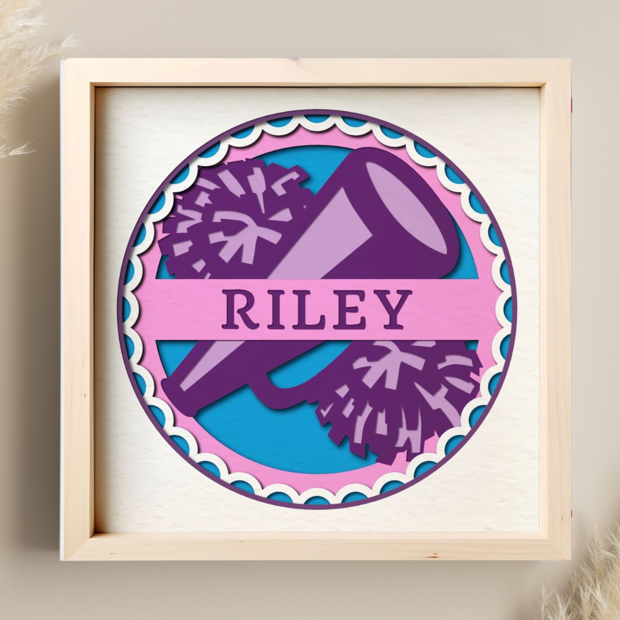 Personalized Cheer Sign Photo Frame - The Caring Creative