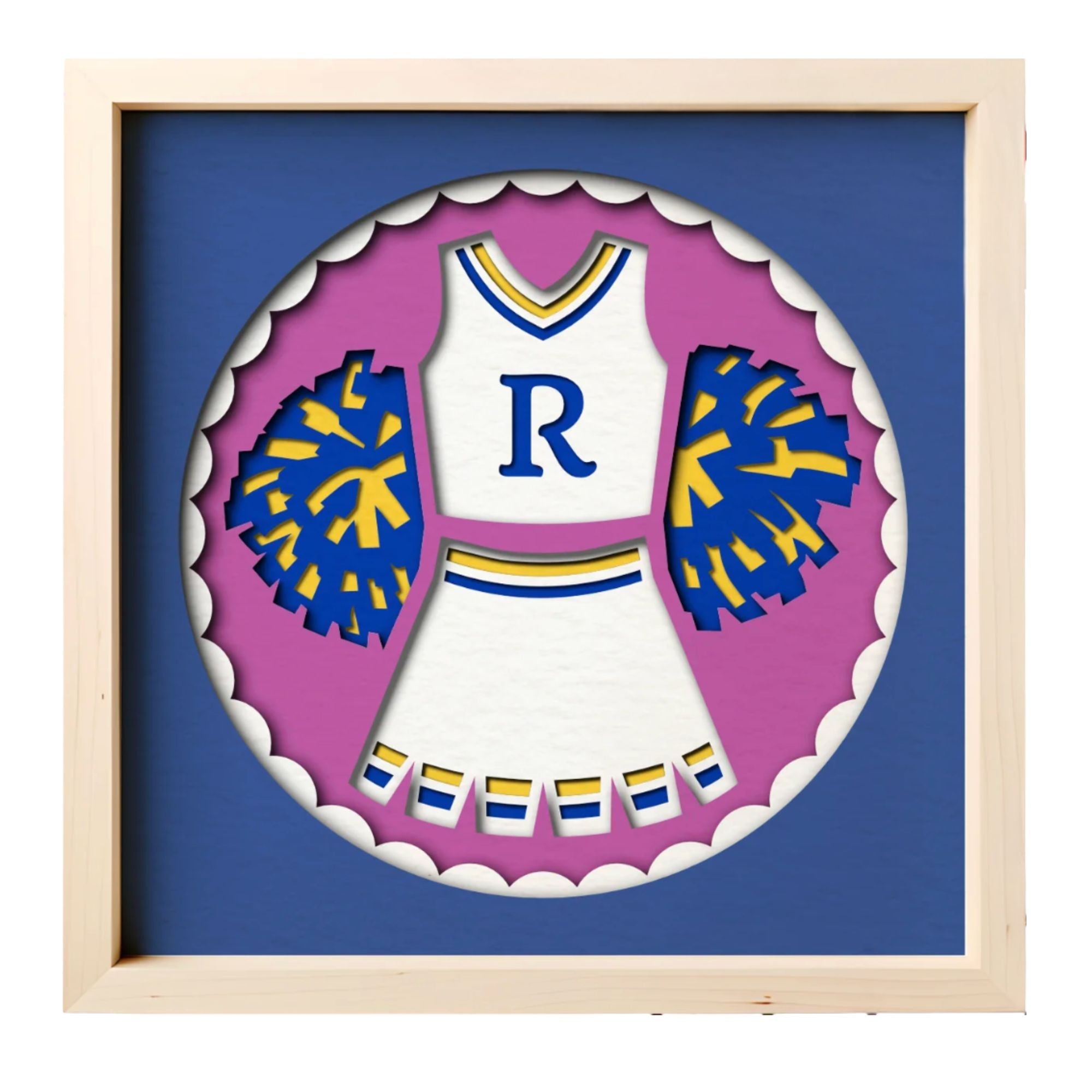 Personalized Cheer Uniform Photo Frame - The Caring Creative