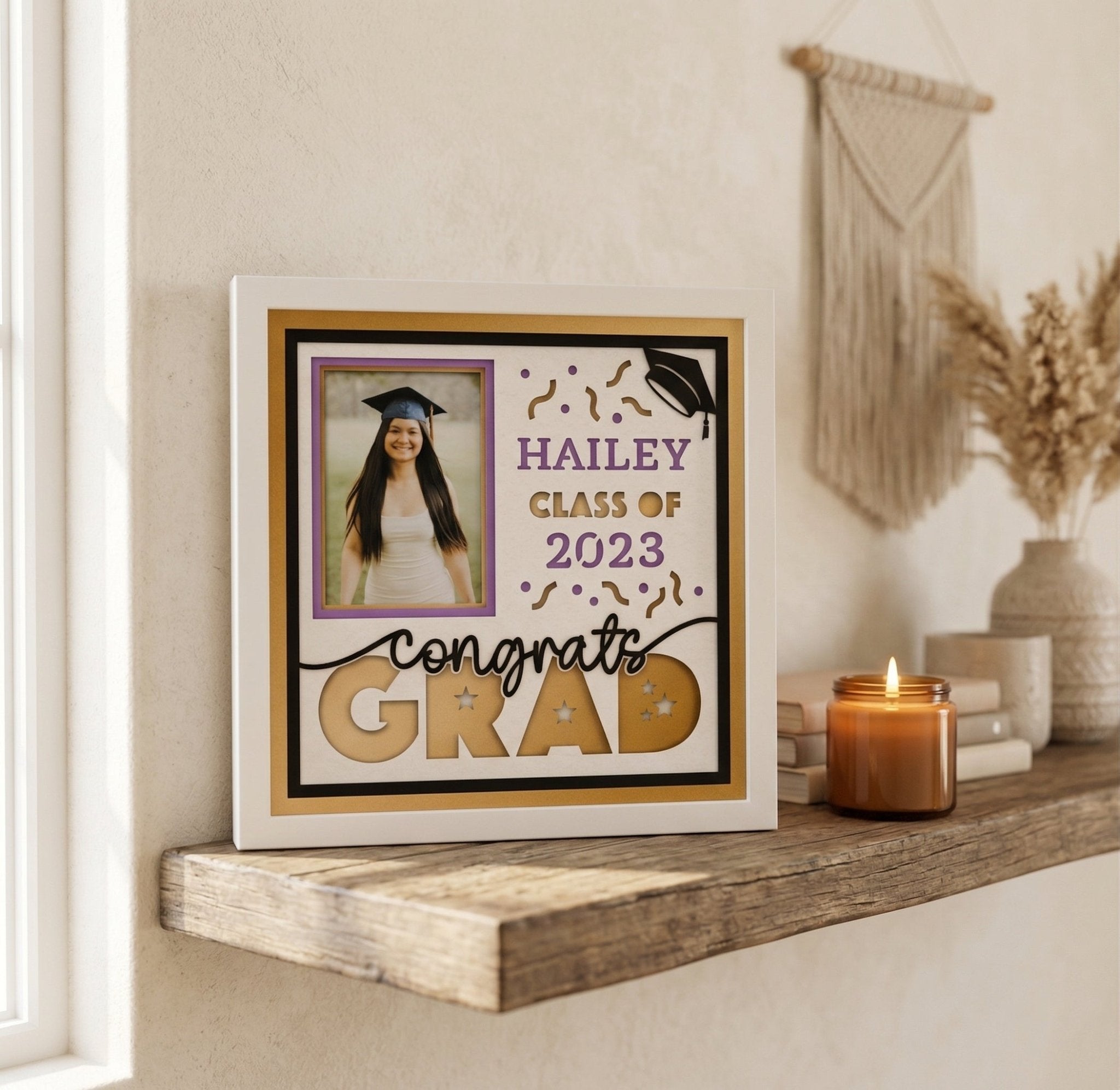 Personalized Congrats Grad Photo Frame - The Caring Creative