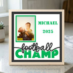 Personalized Football Champ Photo Frame - The Caring Creative