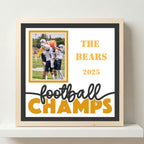 Personalized Football Champs Photo Frame - The Caring Creative