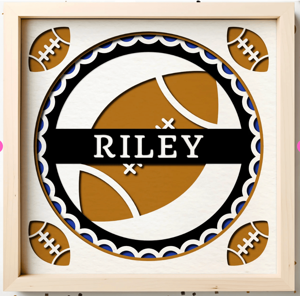 Personalized Football Sign Photo Frame - The Caring Creative