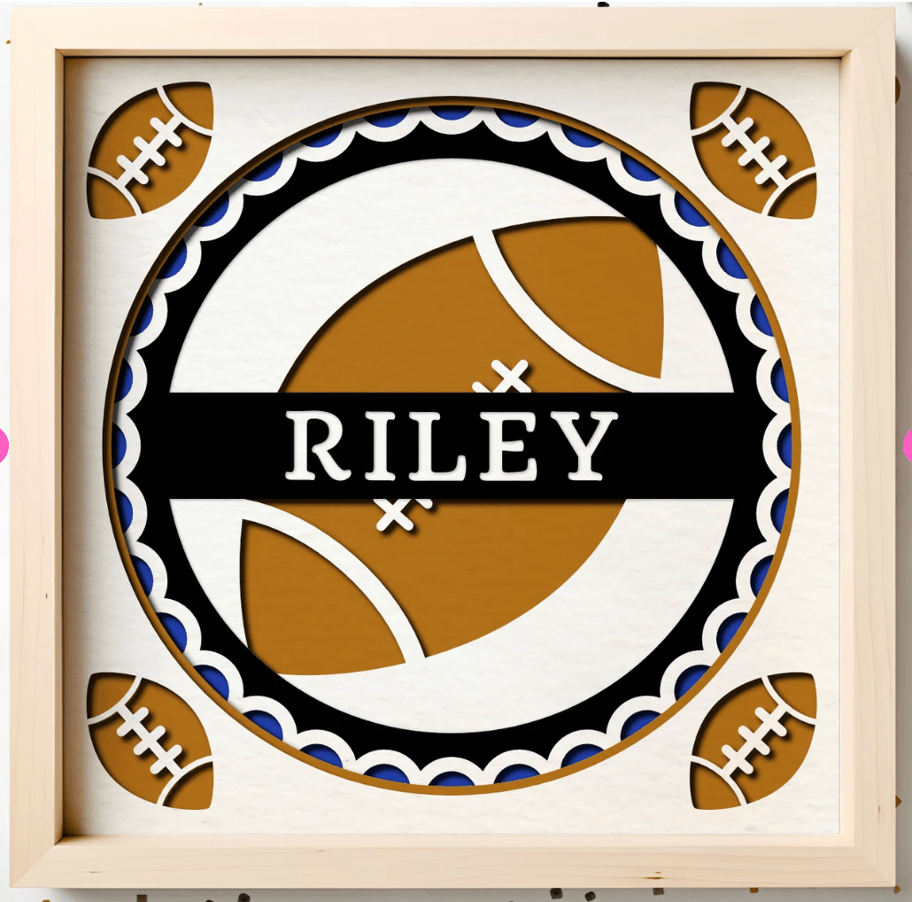 Personalized Football Sign Photo Frame - The Caring Creative