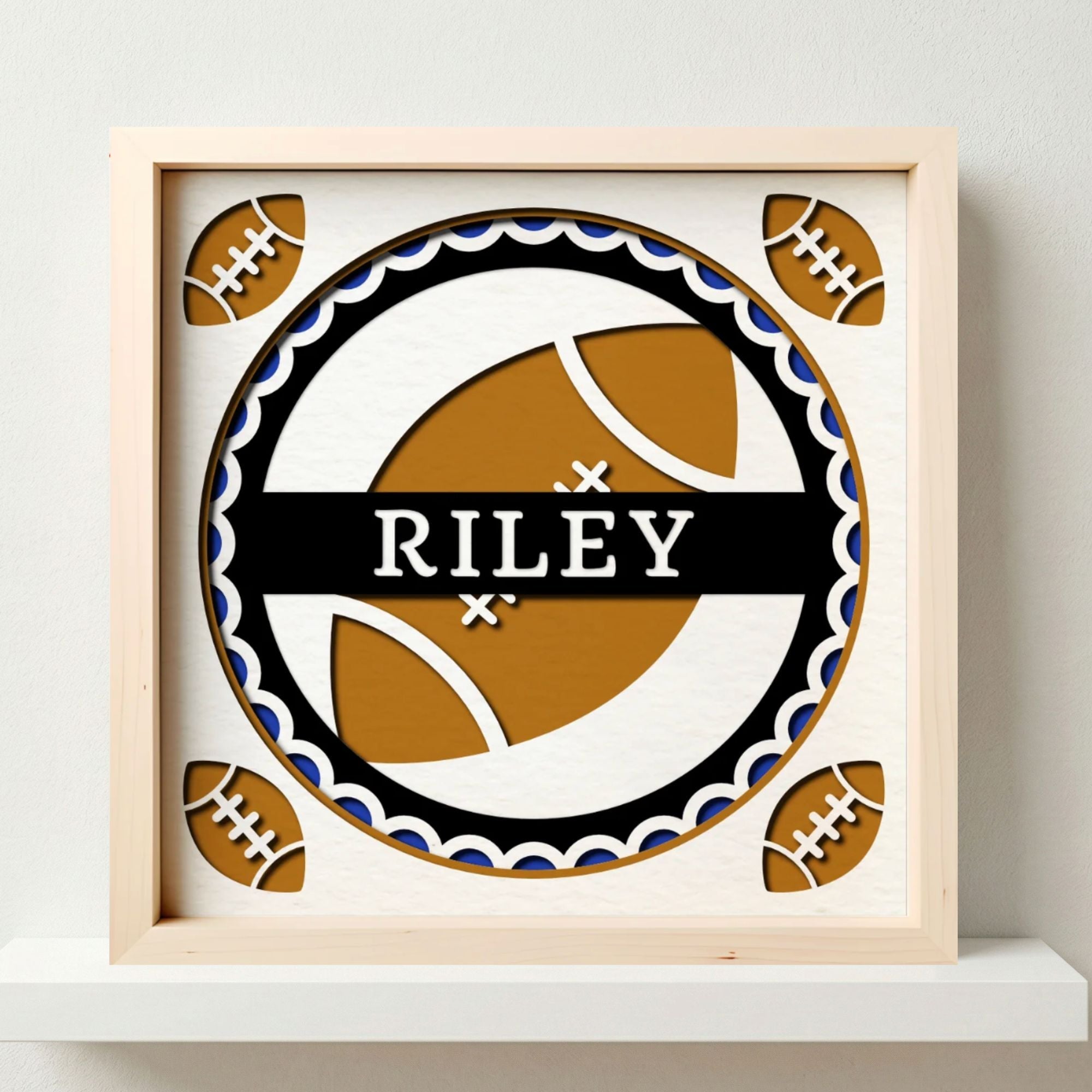 Personalized Football Sign Photo Frame - The Caring Creative