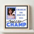 Personalized Soccer Champ Photo Frame - The Caring Creative