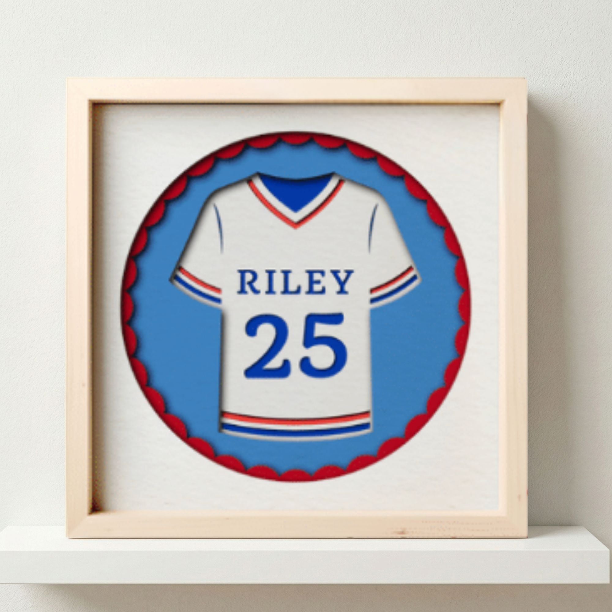 Personalized Soccer Jersey Photo Frame - The Caring Creative