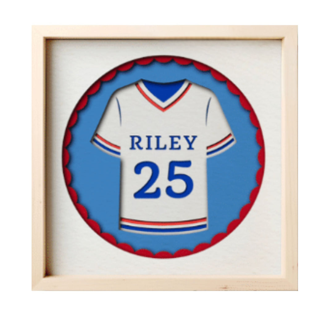 Personalized Soccer Jersey Photo Frame - The Caring Creative