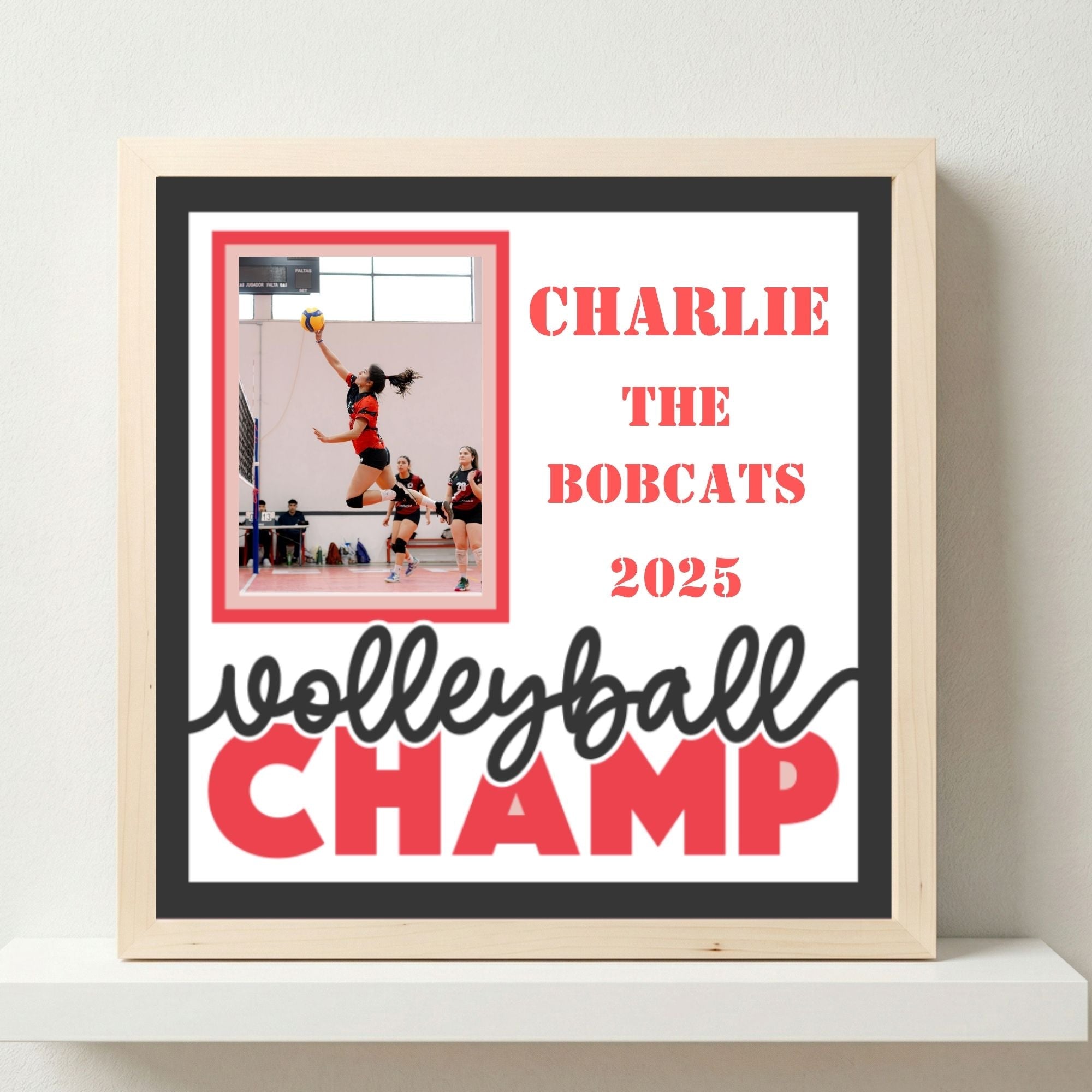 Personalized Volleyball Champ Photo Frame - The Caring Creative