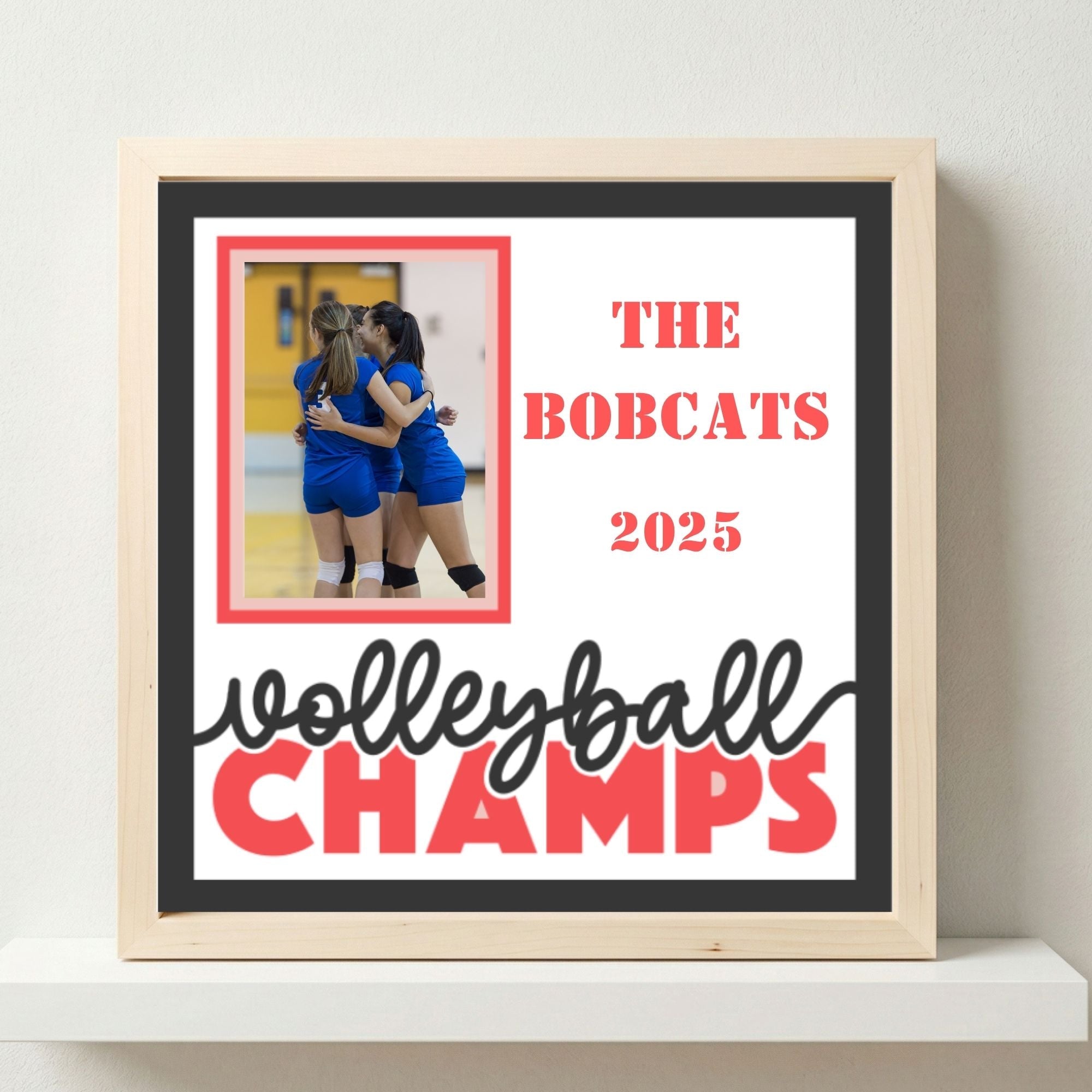 Personalized Volleyball Champs Photo Frame - The Caring Creative