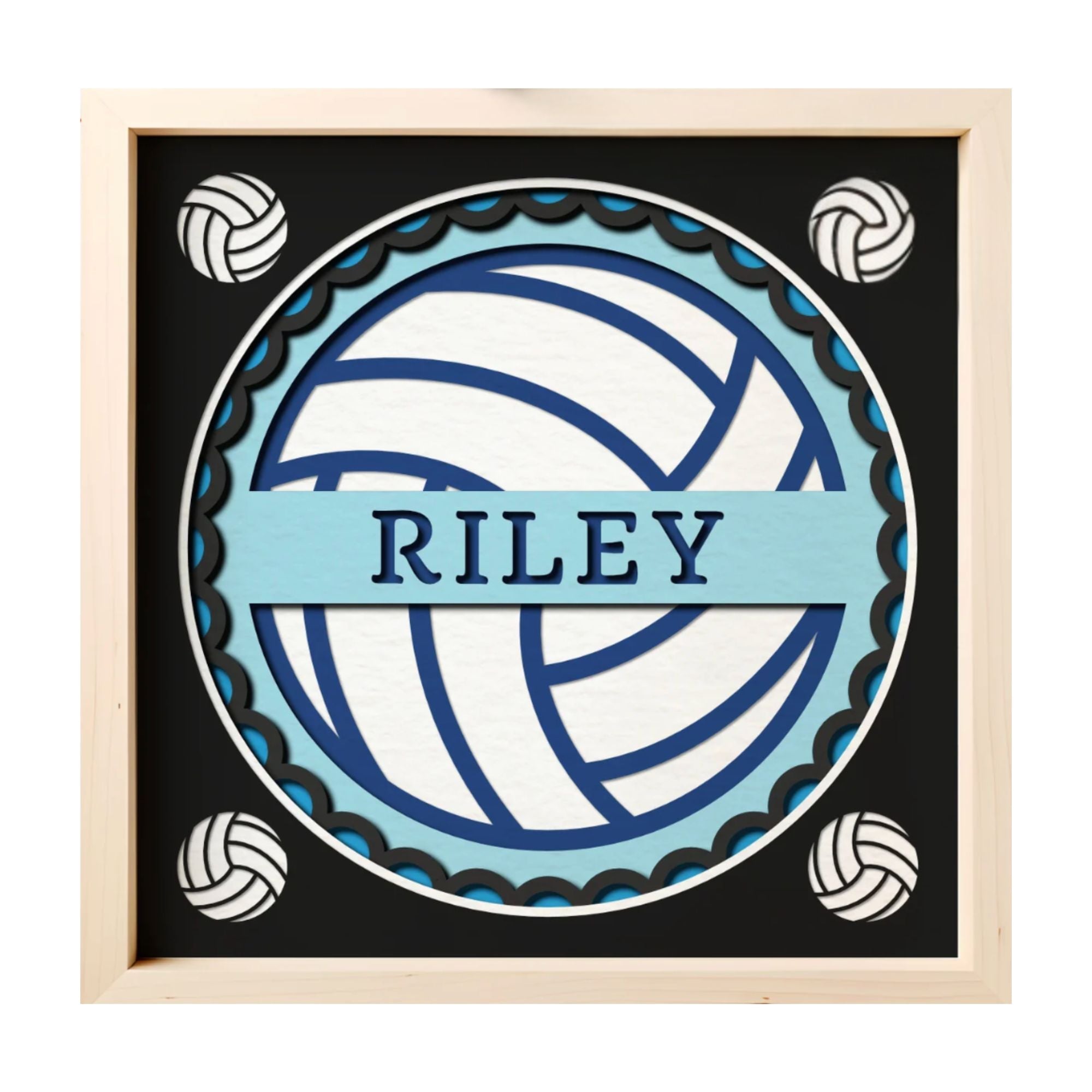 Personalized Volleyball Sign Photo Frame - The Caring Creative