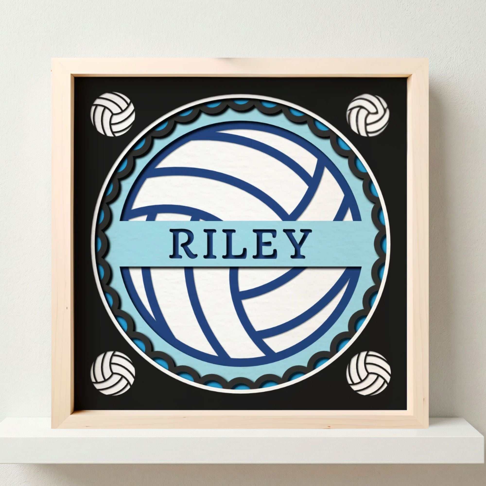 Personalized Volleyball Sign Photo Frame - The Caring Creative