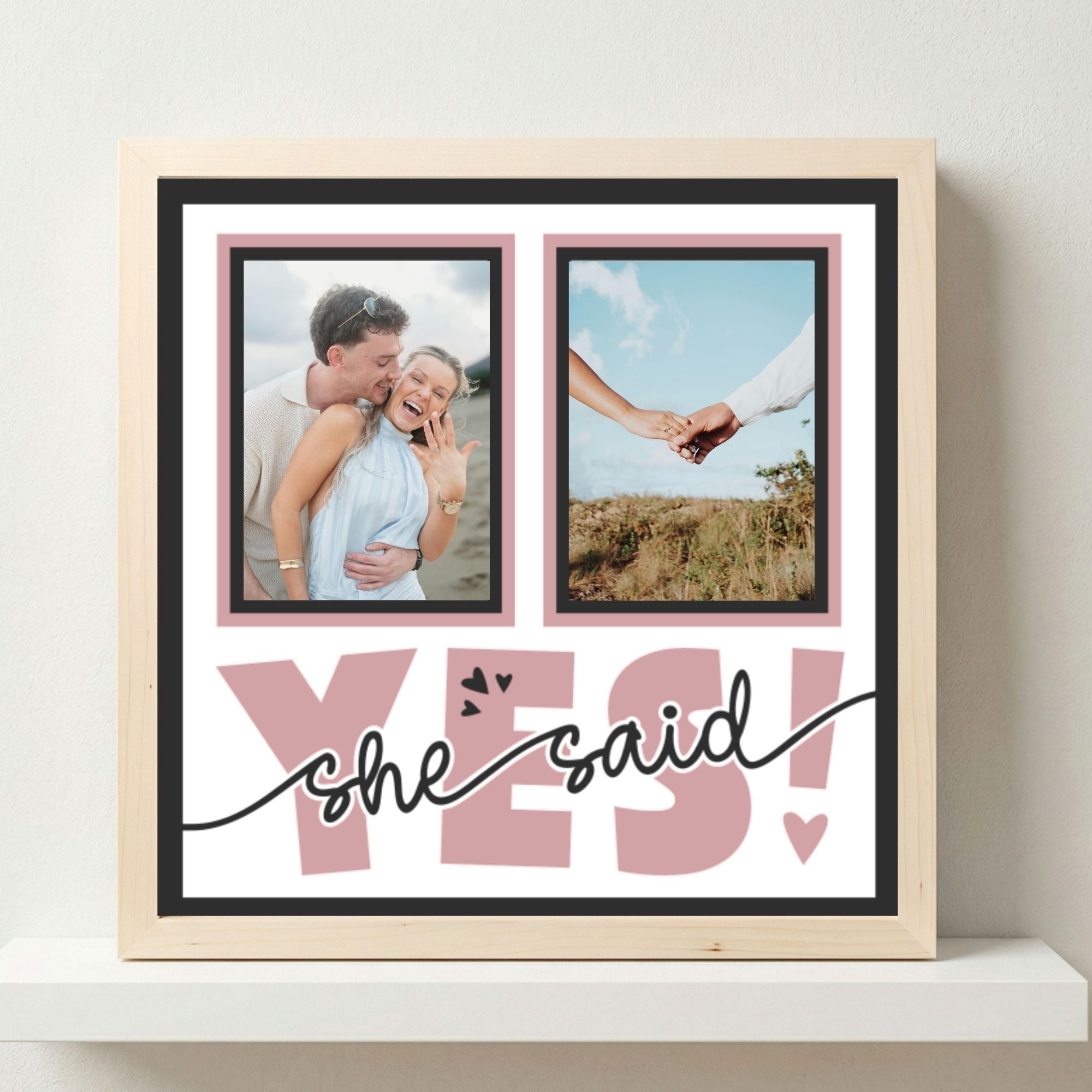 She Said Yes Photo Frame - The Caring Creative