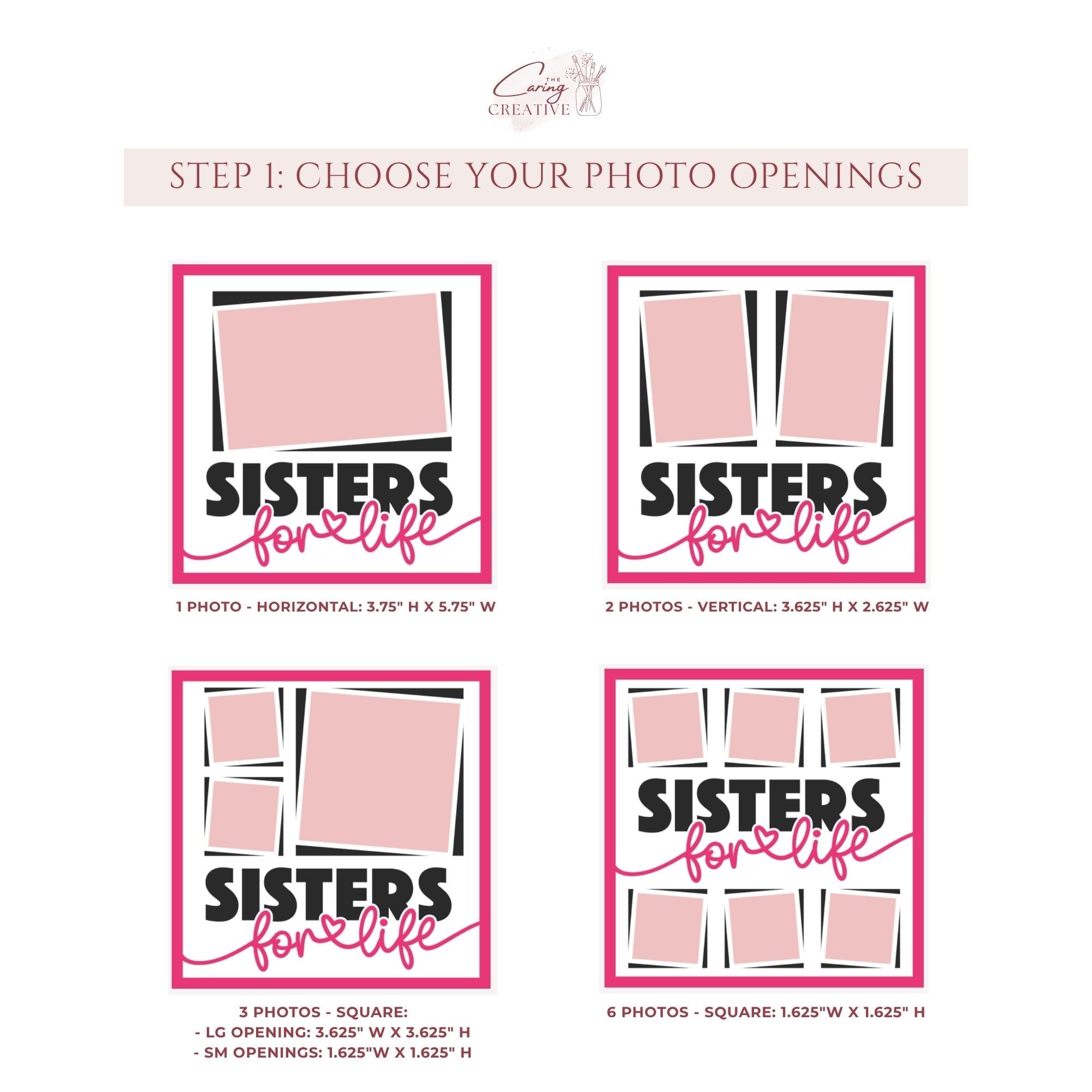 Sisters For Life Photo Frame - The Caring Creative