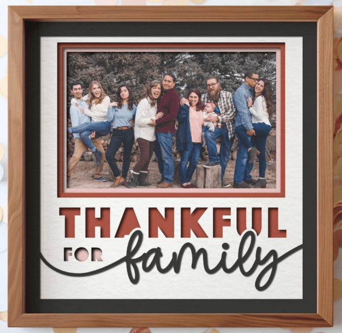 Thankful For Family Photo Frame - The Caring Creative