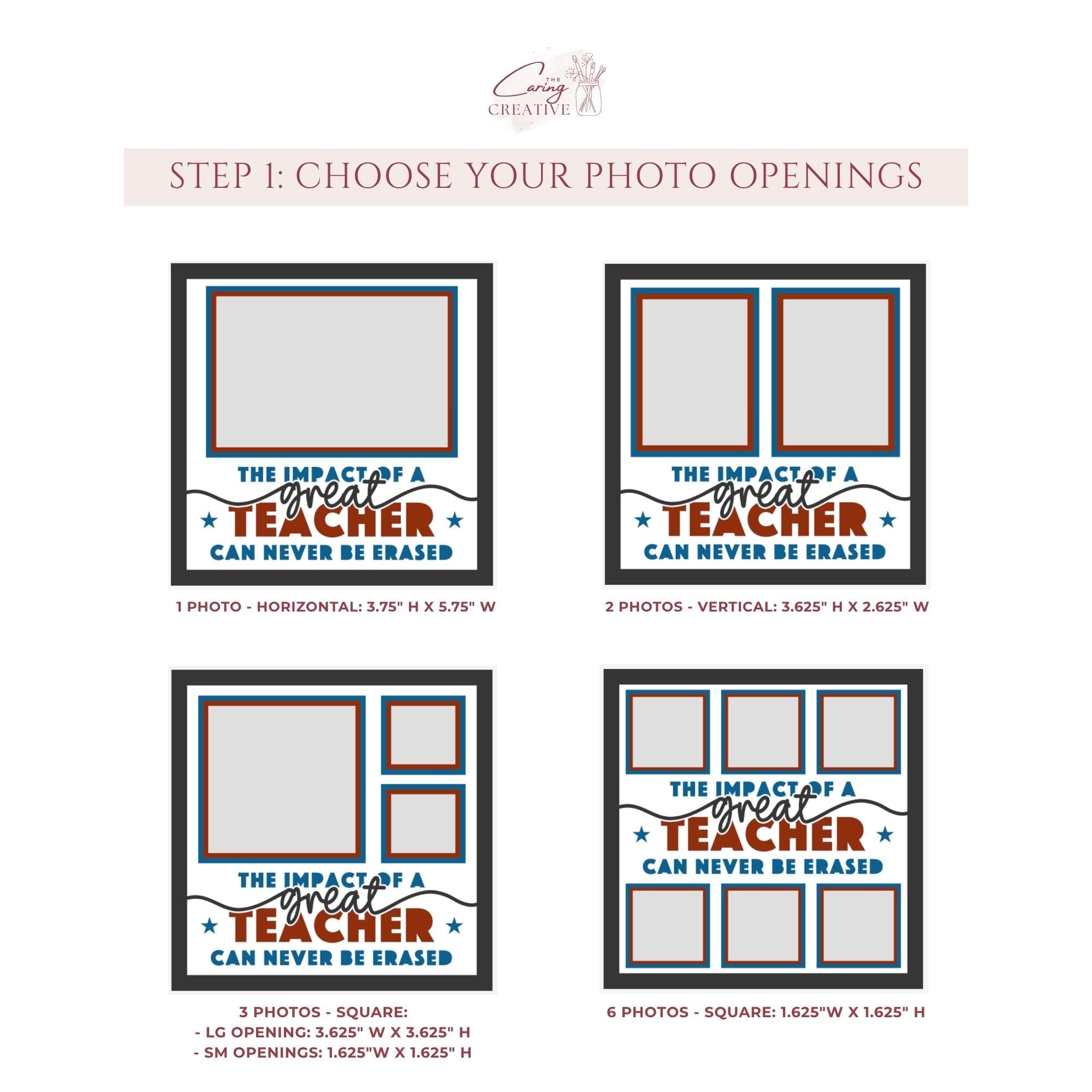 The Impact of a Great Teacher Photo Frame - The Caring Creative