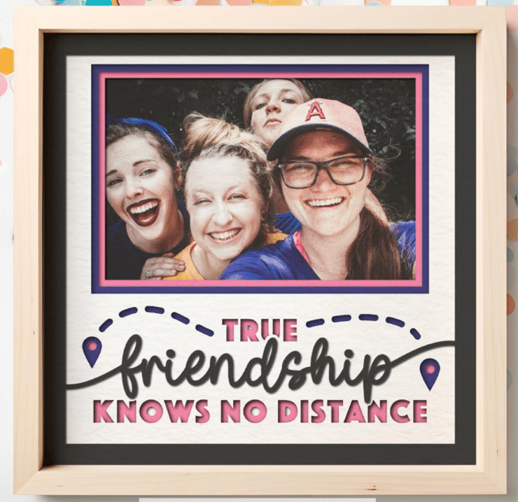 True Friendship Knows No Distance Photo Frame - The Caring Creative
