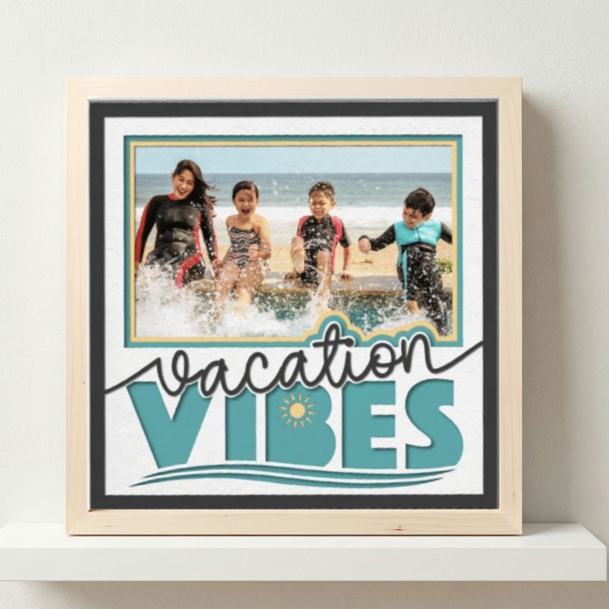 Vacation Vibes Photo Frame - The Caring Creative